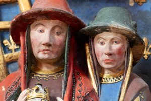 Katedrála (Cathédrale Notre-Dame). Interiér. Epitaf Jeana de Libourc. 1470. detail (foto) od French School