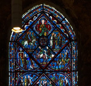 Cathedrale de Chartres, barevné sklo: život Josefa, vysoký detail od French School