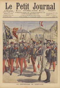 Sto let od založení Francouzské vojenské akademie v Saint-Cyr v Paříži (barevné lito) od French School