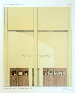Ceramic showroom, deska 20, ilustrace z Devantures de Boutiques od Louis-Pierre Sezille, Paříž, 1927 od French School