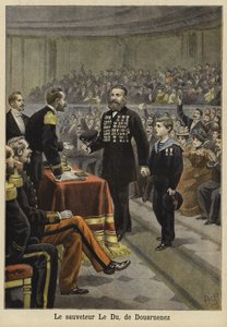 Ceremoniál k uctění památky pana Le Du, zachránce z Douarnenez, Bretaň, 1897 od French School