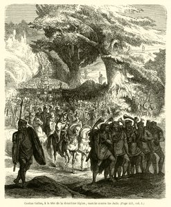 Cestius Gallus, v čele dvanácté legie, pochoduje proti Židům (rytina) od French School