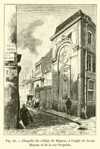 Kaple Collège de Mignon, na rohu rue Mignon a rue Serpente od French School