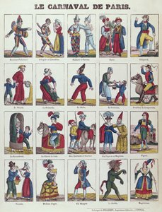 Postavy pařížského karnevalu, c.1840 od French School
