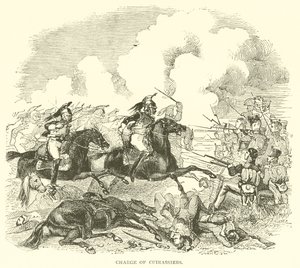 Charge of Cuirassiers (rytina) od French School
