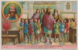 Karel Veliký, zakladatel karolínské říše (768-814) od French School