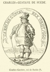 Charles-Gustave, roi de Suede (rytina) od French School