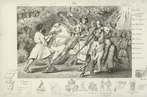 Francouzský Karel VI. je varován před přepadením v lese poblíž Angers, 1392