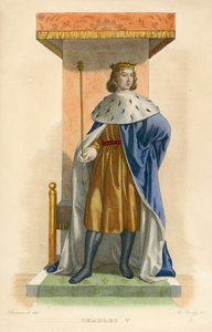 Karel V. (barevná rytina) od French School