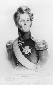 Charles de Bourbon, vévoda z Normandie, nebo baron Richemont, uchazeč o trůn Francie jako král Ludvík XVII, kolem 1831-35 od French School
