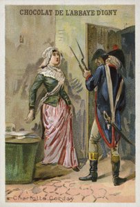 Charlotte Cordayová, vražedkyně vůdce francouzských revolučních jakobínů Jean-Paul Marat od French School
