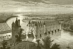 Zámek Chenonceaux od French School