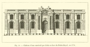Vodárenská věž postavená Cottem naproti Palais-Royal v roce 1776 od French School