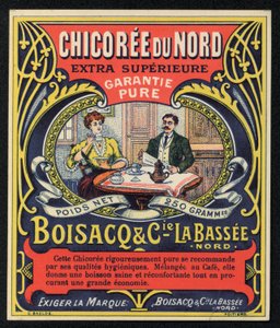 Chicoree du Nord, Boisacq a Cie la Bassee, reklama (barevné lito) od French School