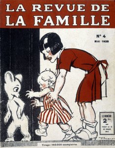 Děti a Pú. Obálka "La revue de la famille" z května 1928. od French School