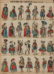 Dětské karnevalové kostýmy (barevné rytí) od French School