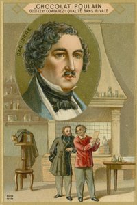 Obchodní karta Chocolate Poulain, Louis Daguerre od French School