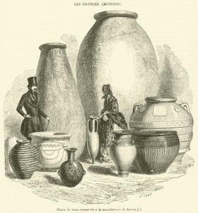 Výběr váz dochovaných v Manufacture de Sevres (rytina) od French School