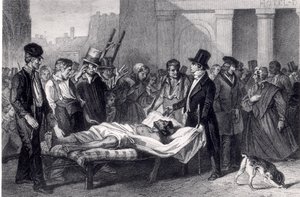 Cholera v Paříži, 1832 od French School
