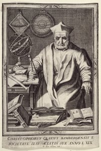 Christopher Clavius (1537-1612) 69 let, publikoval Jean Le Clerc, kolem 1606-07 od French School