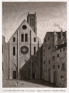 Kostel svaté Genevieve. (rytina, cca 1810) od French School