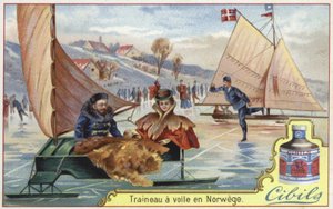 Cibils karta se sáňkováním na ledě od French School