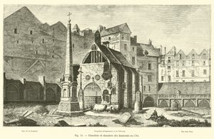 Hřbitov a hromadné hroby neviňátek v roce 1785 od French School