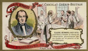 Claude Bernard , francouzský fyziolog (chromolitho) od French School