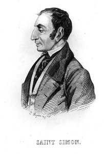 Claude Henri de Rouvroy (1760-1825) Comte de Saint-Simon, 18.-19. století od French School