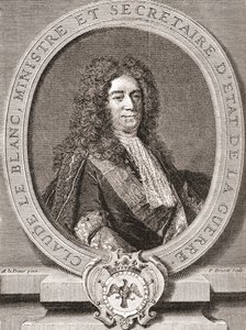 Claude Le Blanc, 1669 1728. Francouzský královský úředník starověkého režimu a dvakrát ministr zahraničí pro válku. Z Les Heures Libres publikovaných v roce 1908. od French School