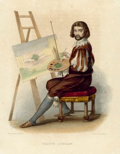 Claude Lorrain (barevná rytina) od French School