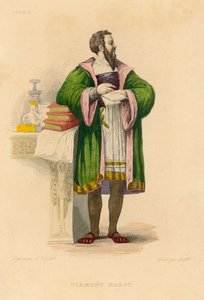 Clement Marot (barevná rytina) od French School