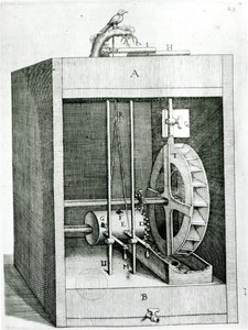 Mechanický pták, z Les Raisons des Forces Mouvantes od Salomona de Caus (asi 1576-1626), 1615 od French School