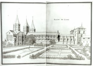 Cluny Abbey, z Grand Atlas, t.2 (wc na papíře) od French School