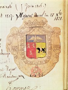 Erb Charlese Maurice de Talleyrand-Perigord (1754-1838) prince z Beneventa od French School