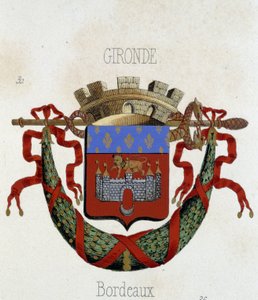 Znak města Bordeaux - v „“Armorial National de France””, od H. Traversiera, Paříž od French School