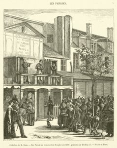 Sbírka Mme Baur, Průvod na Boulevard du Temple kolem roku 1816 (rytina) od French School