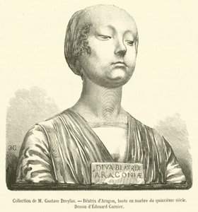 Sbírka M. Gustava Dreyfuse, Beatrix Aragonské, mramorová busta z patnáctého století (rytina) od French School
