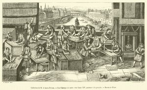 Sbírka M le Baron Pichon, továrna na karty za Ludvíka XIV (rytina) od French School