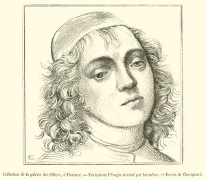 Sbírka galerie Uffizi, Florencie, Portrét Perugina (rytina) od French School