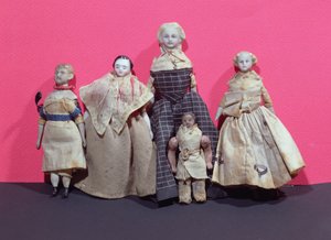 Sbírka panenek, které možná používal Honore de Balzac (1799-1850) jako pomocné memoáry pro La Comedie Humaine od French School