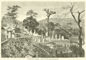 Collines funeraires a Nagasaki (rytina) od French School