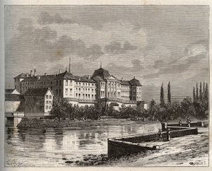 Commercy - La Meuse (55), Lorraine, Francie - rytina v „La France illustrée: geografie, historie, statistická správa“ od V.A. Malt-Brown. 1884 od French School