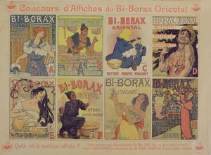 Soutěž o nejlepší plakát inzerující francouzský čisticí prostředek Bi-Borax Oriental, 1898 od French School
