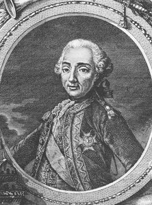 hrabě z Guichen (rytina) od French School