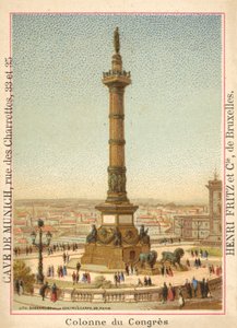 Kongresový sloup, Brusel (chromolitho) od French School