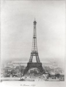 Stavba Eiffelovy věže, Paříž, 31. března 1889 od French School