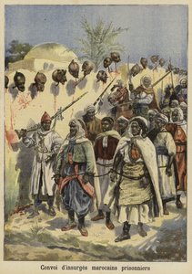 Konvoj zajatých marockých povstalců, 1897
