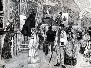Kopírovači v Grande Galerie v Louvru, c.1880 od French School