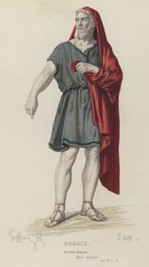 Corneille, Horace, Act III, Sc VI (barevná rytina) od French School